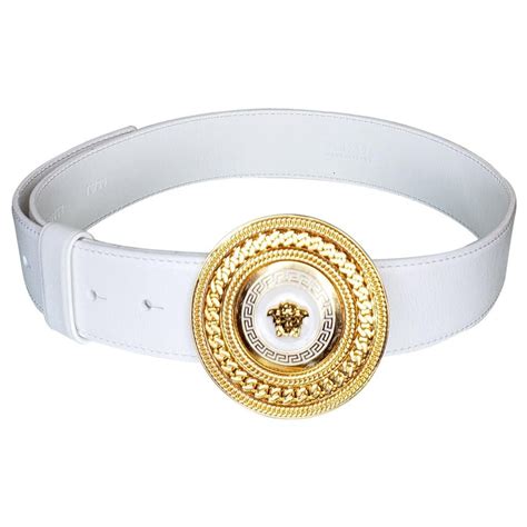 white gold versace belt|versace belt price.